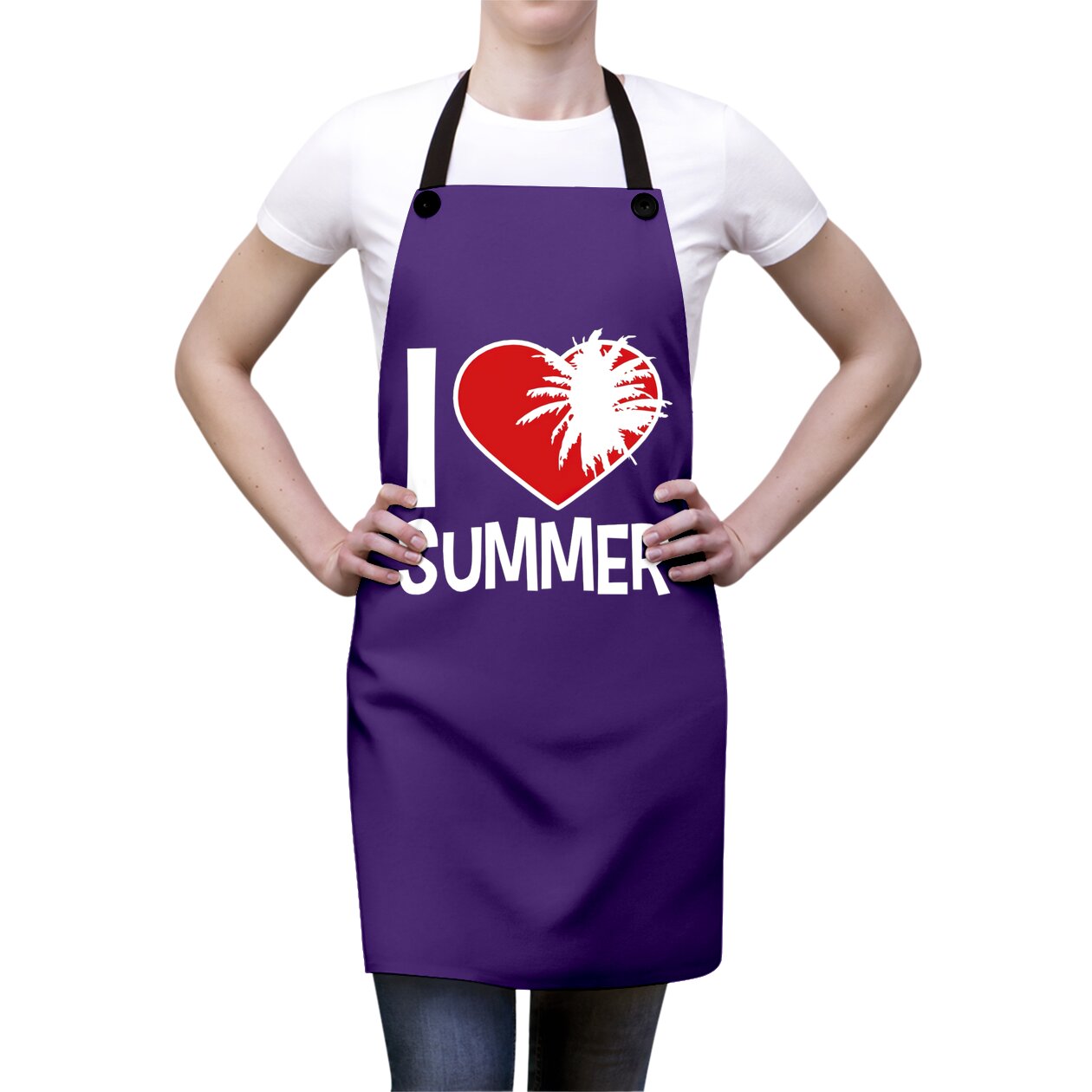 I Love Summer Logo Island Palms Love Party Text Va Aprons