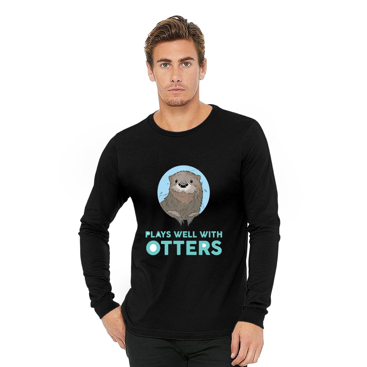 Otter Puns Long Sleeves Plays Well With Otters