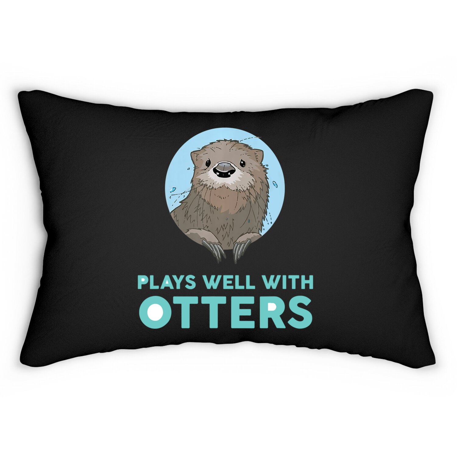 Otter Puns Lumbar Pillows Plays Well With Otters