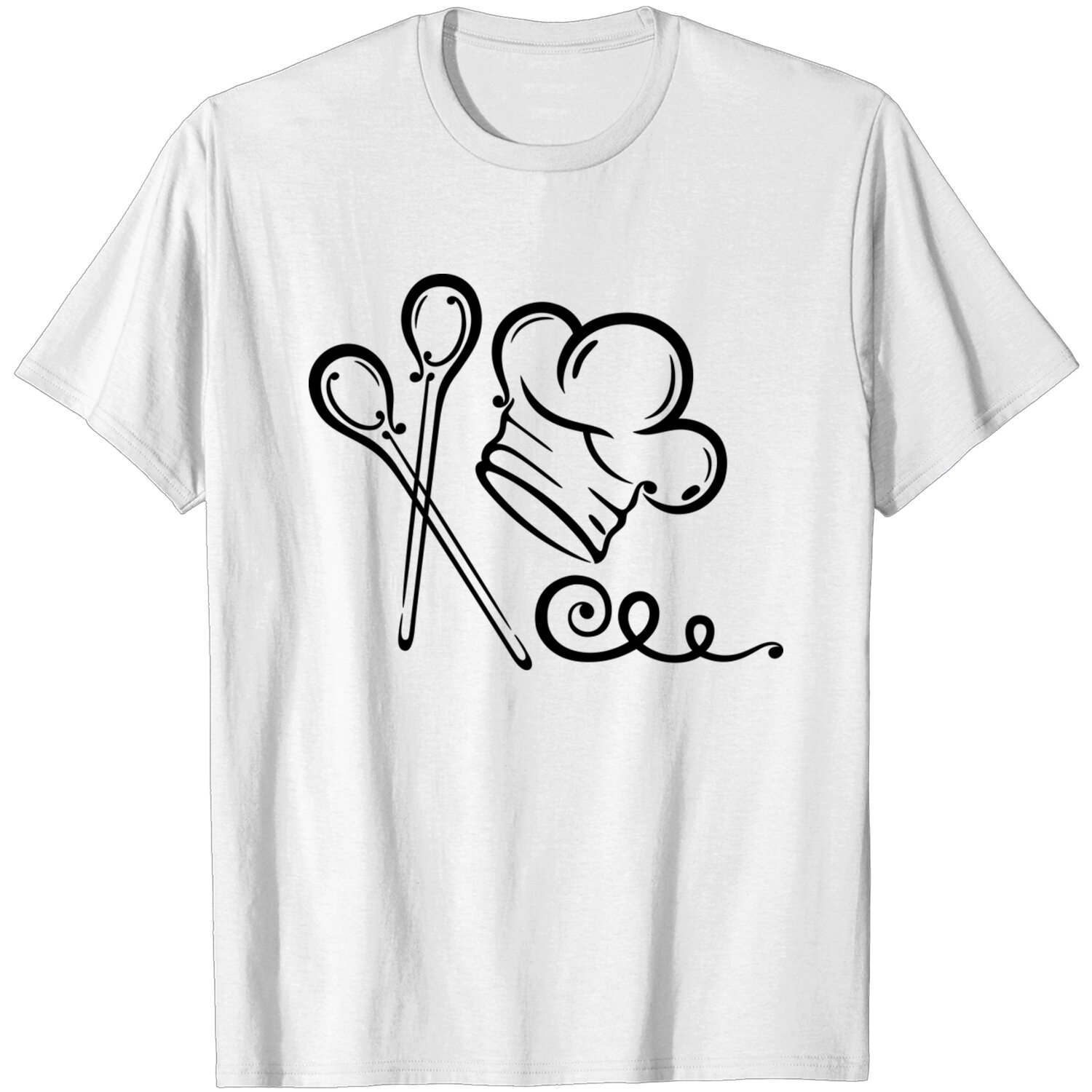 Cooking Hat With Spoons, Kitchen Motif. T Shirt