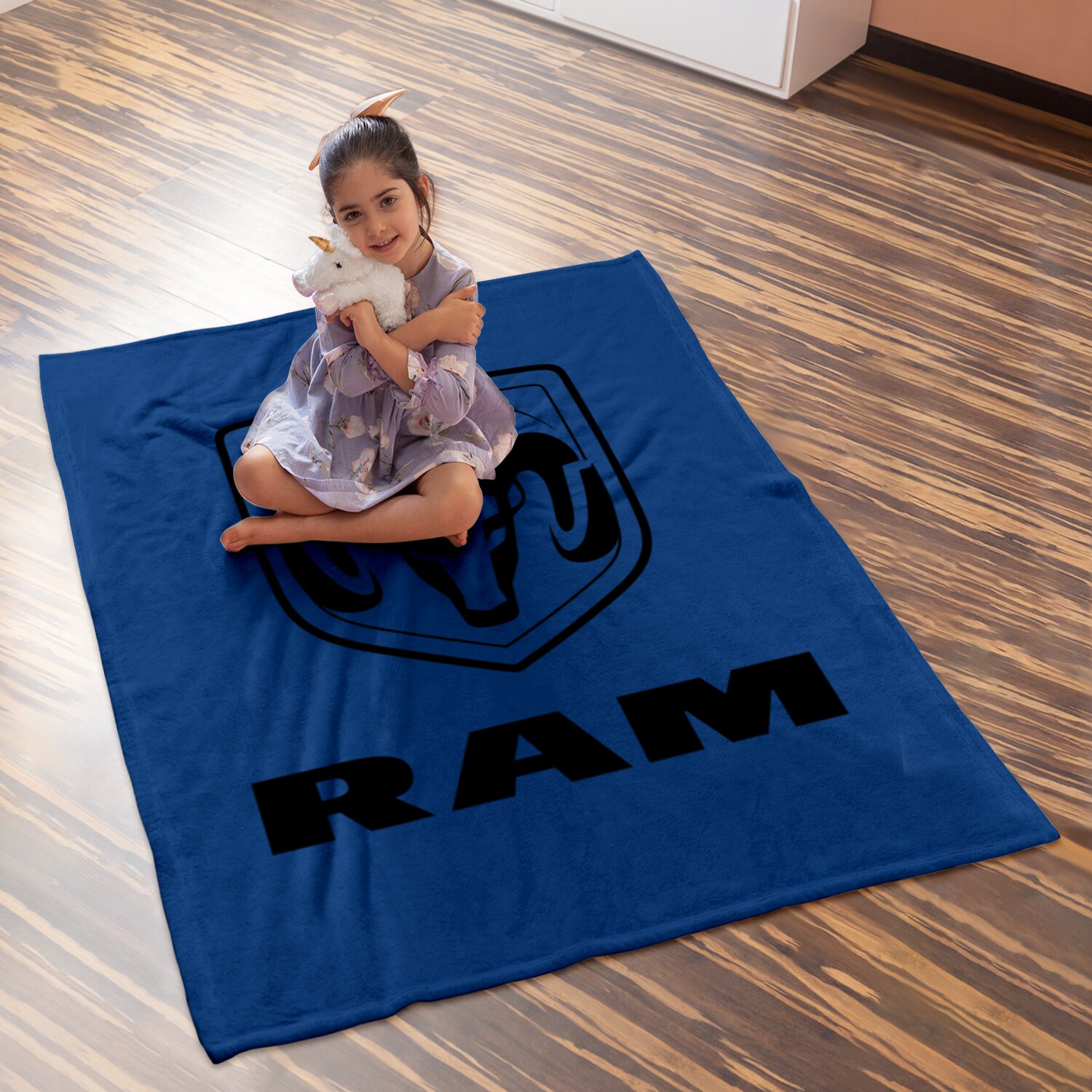 Ram Trucks Black Logo Baby Blanket