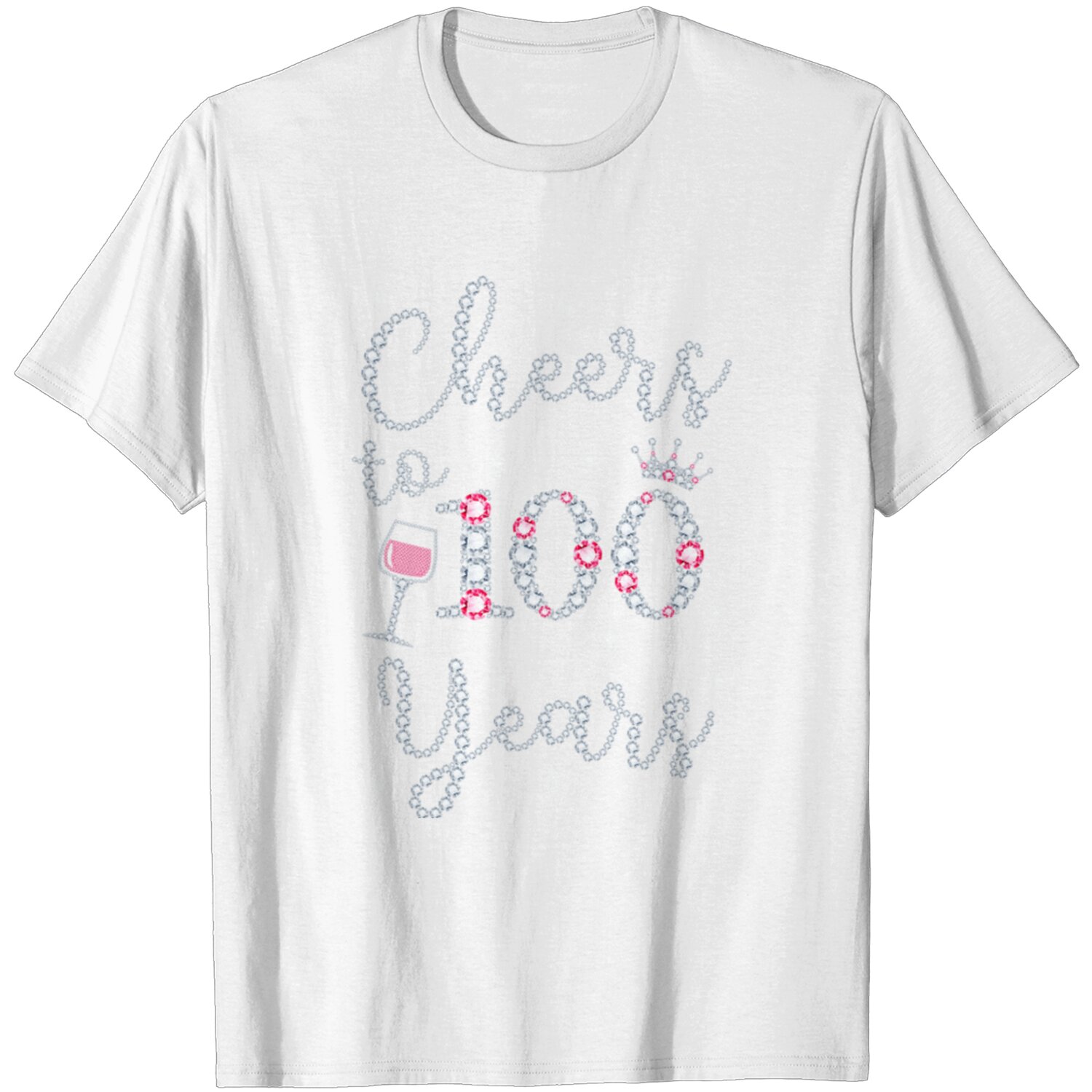 Cheers To 100 Years 1919 100Th Birthday For Womens T Shirt