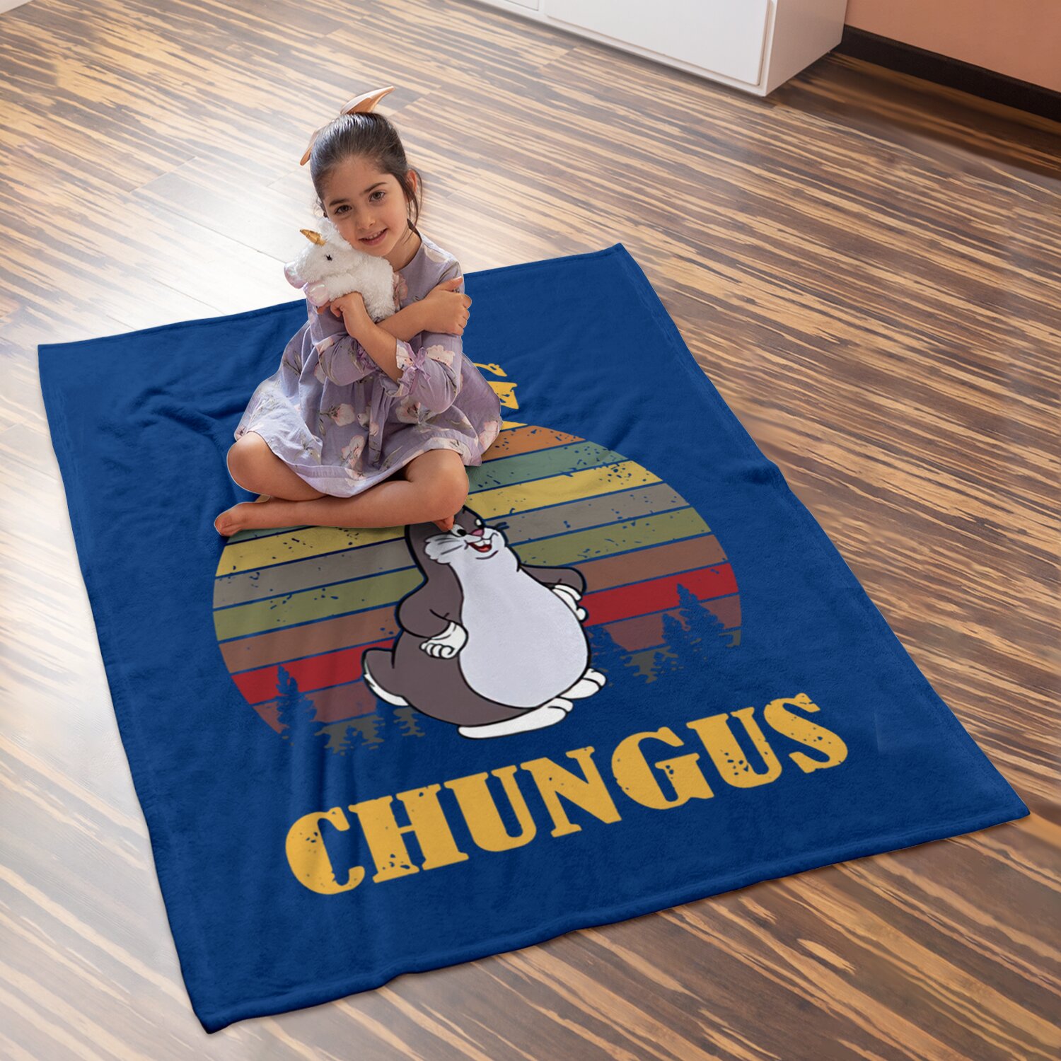 Big Chungus Vintage Best Baby Blanket