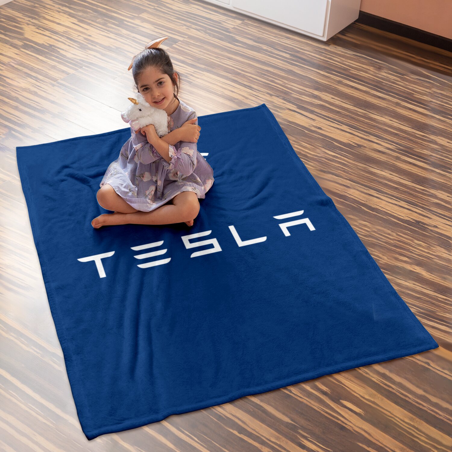 tesla logo Baby Blankets