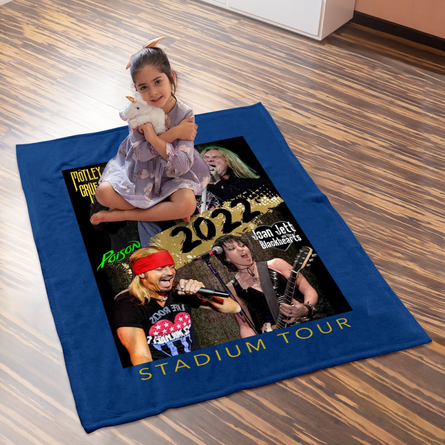 The Stadium Tour 2022 Baby Blankets Motley Crue Def Leppard Poison Joan Jett & The Blackhearts