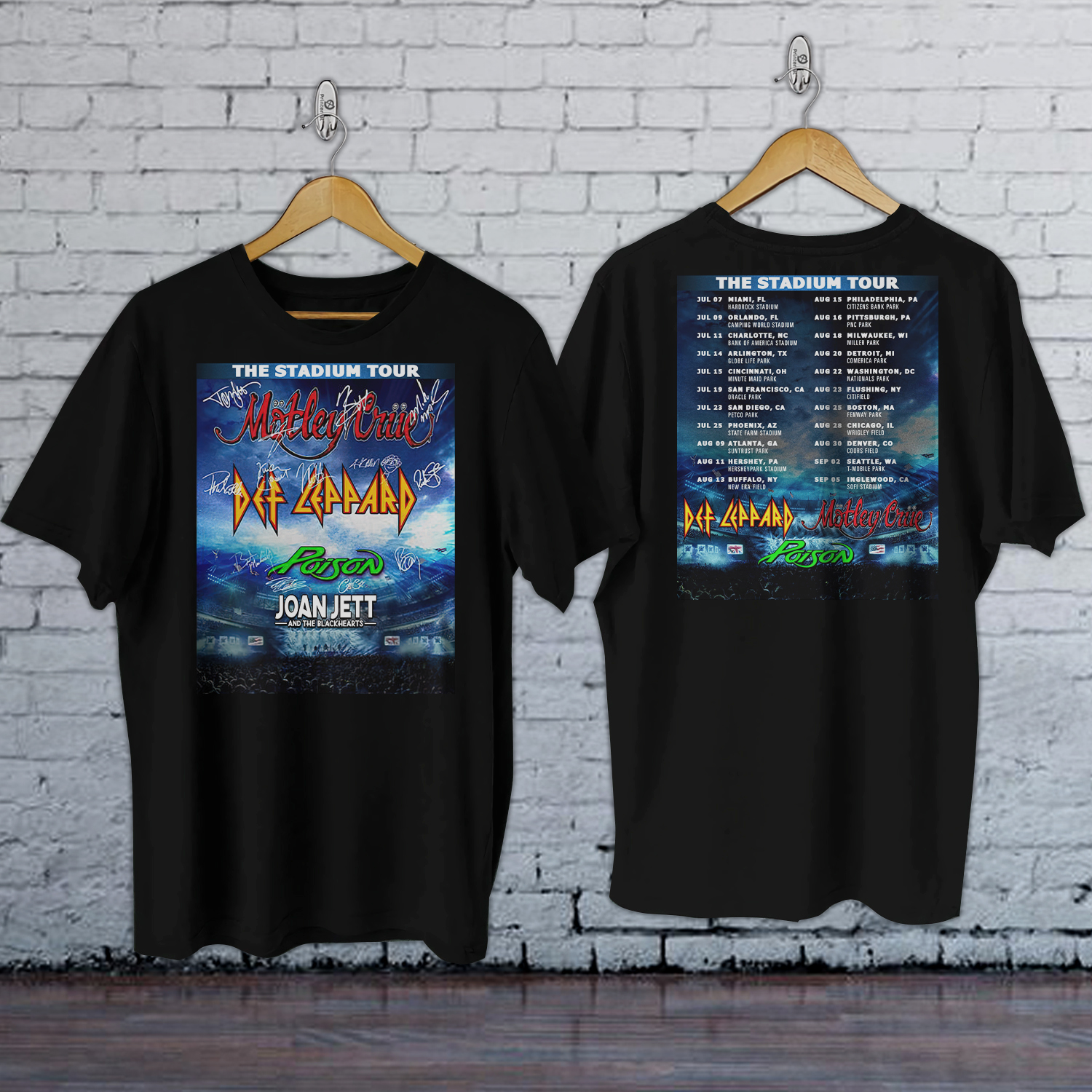 The Stadium Tour 2021Def Leppard Motley Crue Poison Joan Jett & the Blackhearts T Shirt
