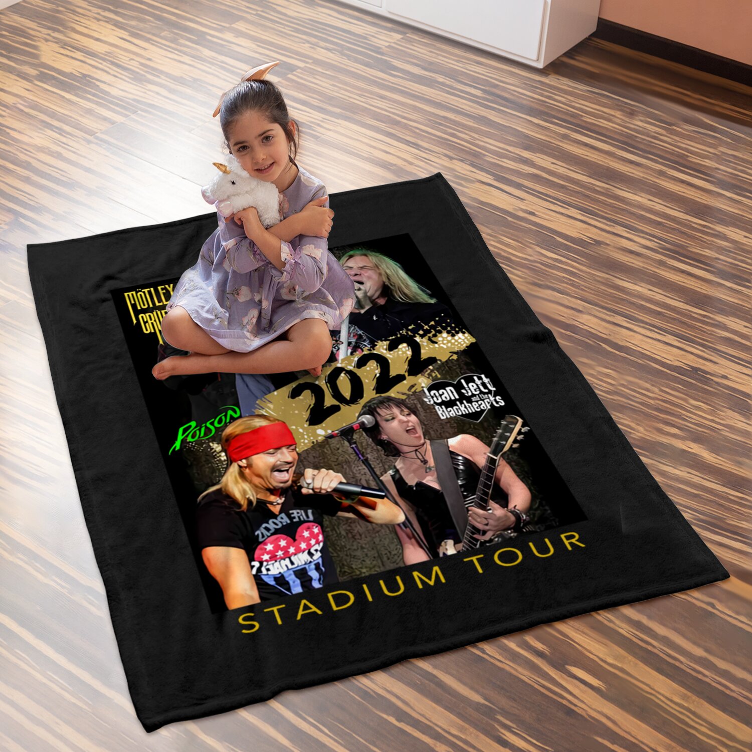 The Stadium Tour Motley Crue Def Leppard Poison Joan Jett & The Blackhearts Baby Blankets