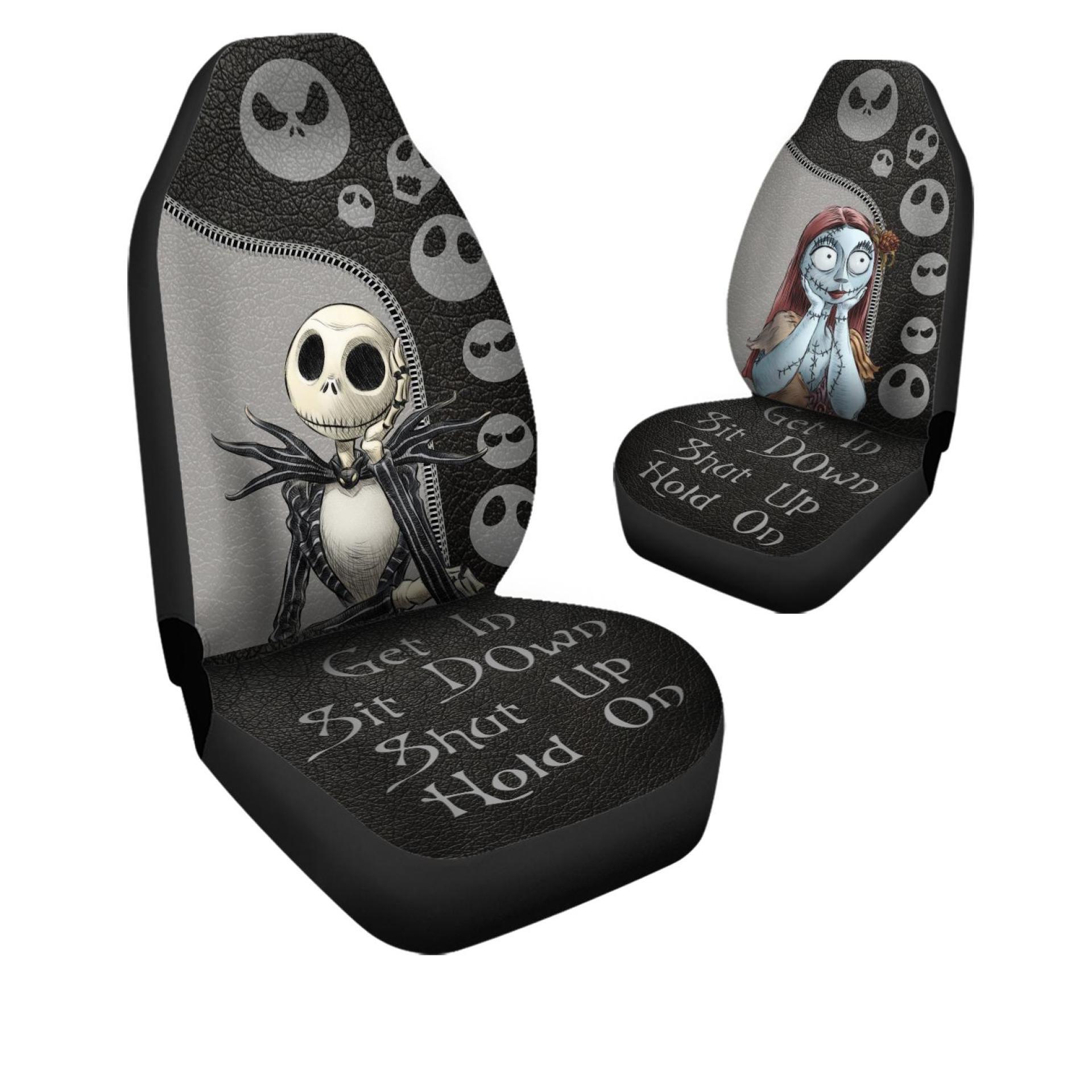 Jack Skellington Car Seat Covers, Jack And Sally Seat Covers, Car Seat Protector, Nightmare Before Christmas