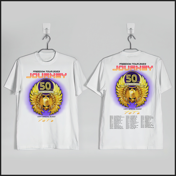 Journey Freedom Tour 2023 Shirt, Journey 50th Anniversary