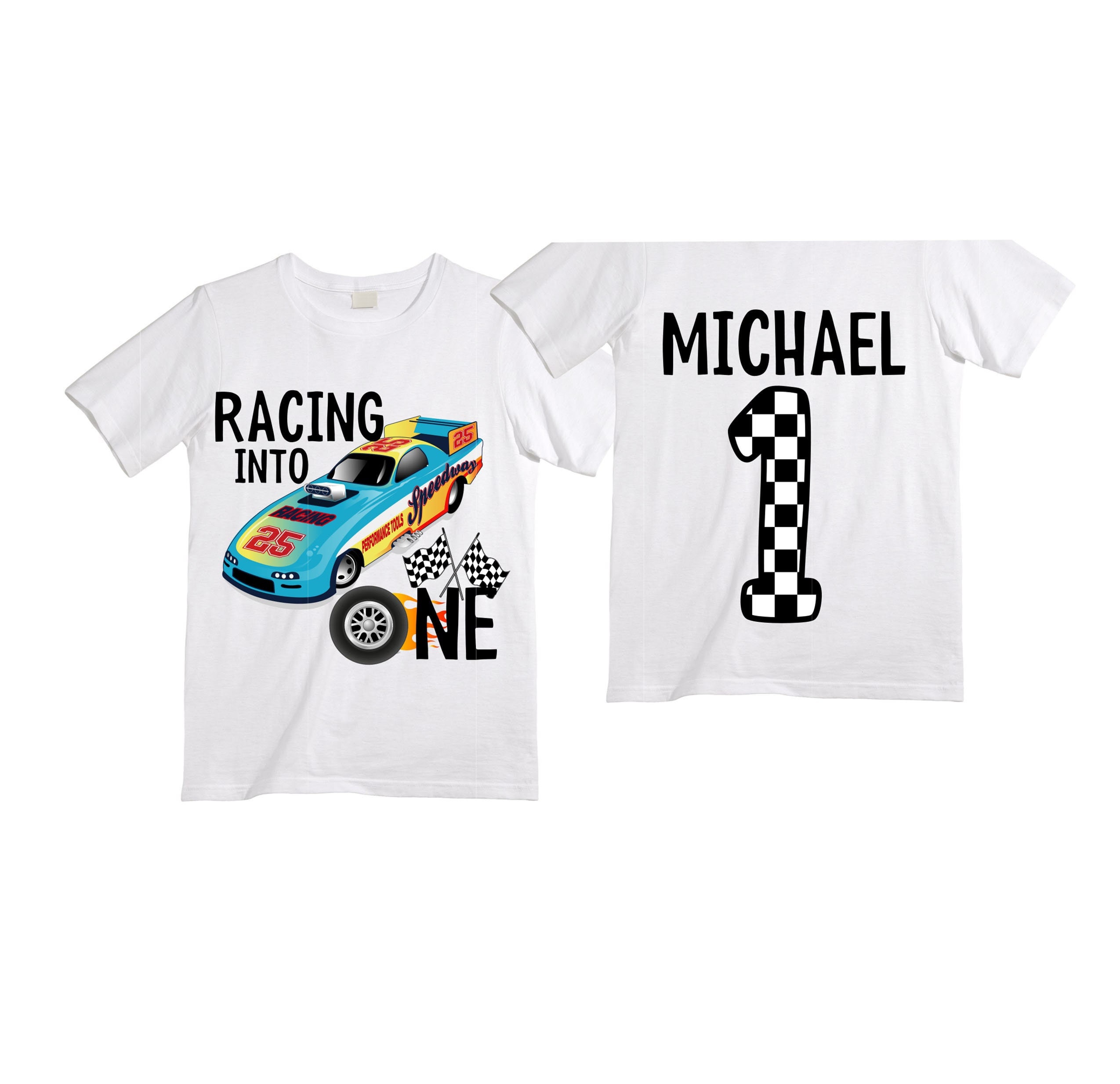 Personalized Race Car Themed Birthday Shirt- Birthday Shirt